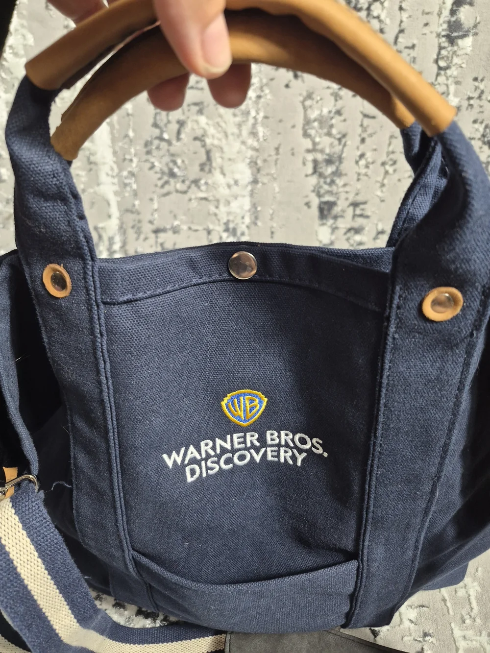 Warner Bros. Studio Discovery canvas utility bag blue RARE💥 Official Duffle Bag